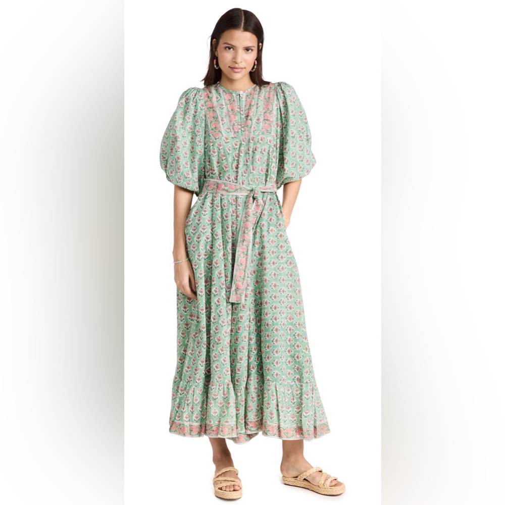Marea by Liz Joy Puff Sleeve Maxi Dress Size M